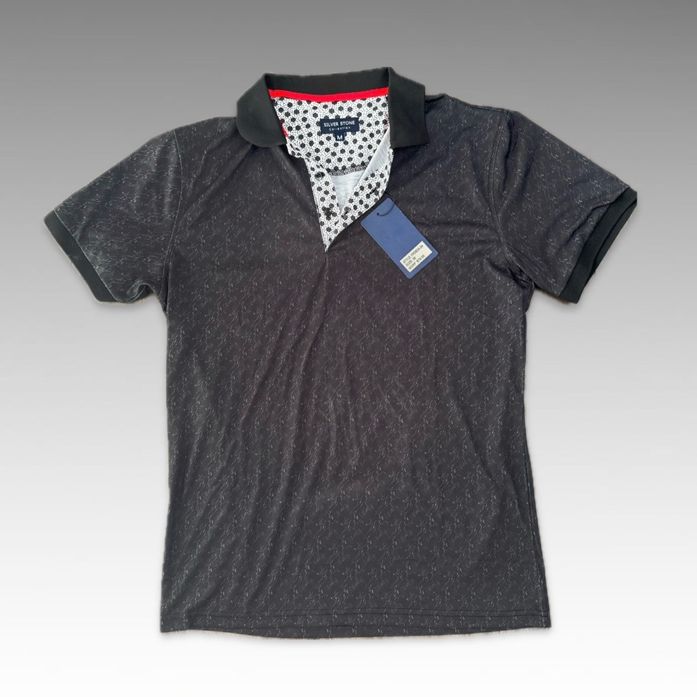 Silvertone Collections Black Polo Shirt size Medium MSRP $79 w/tags